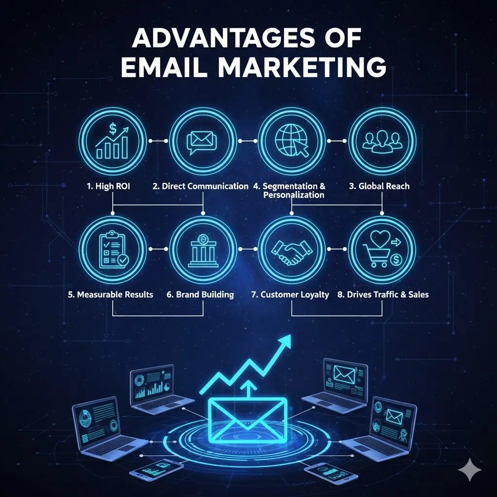 Email Marketing
Advantages Of Email Marketing